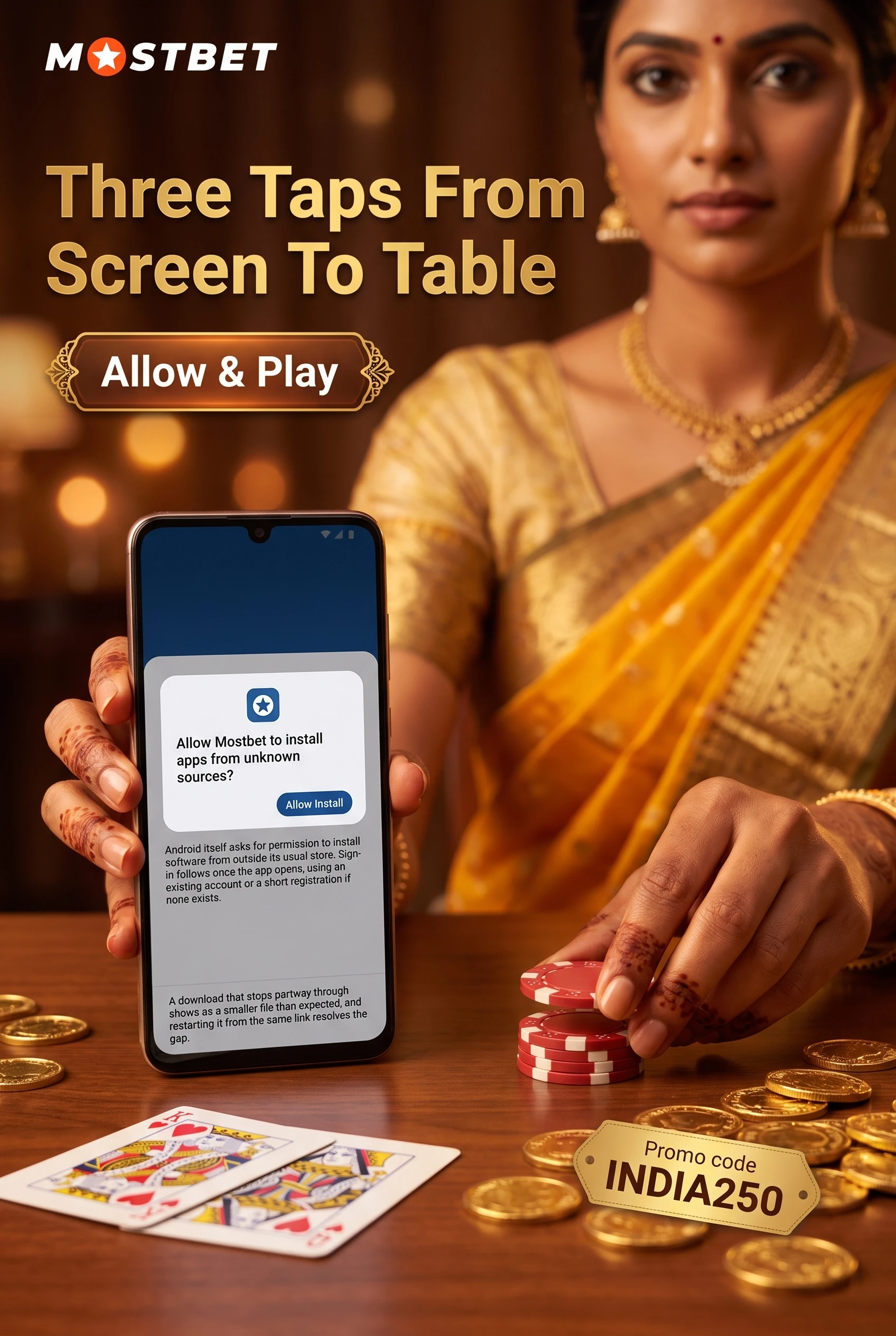 Installing the Mostbet APK on an Android phone