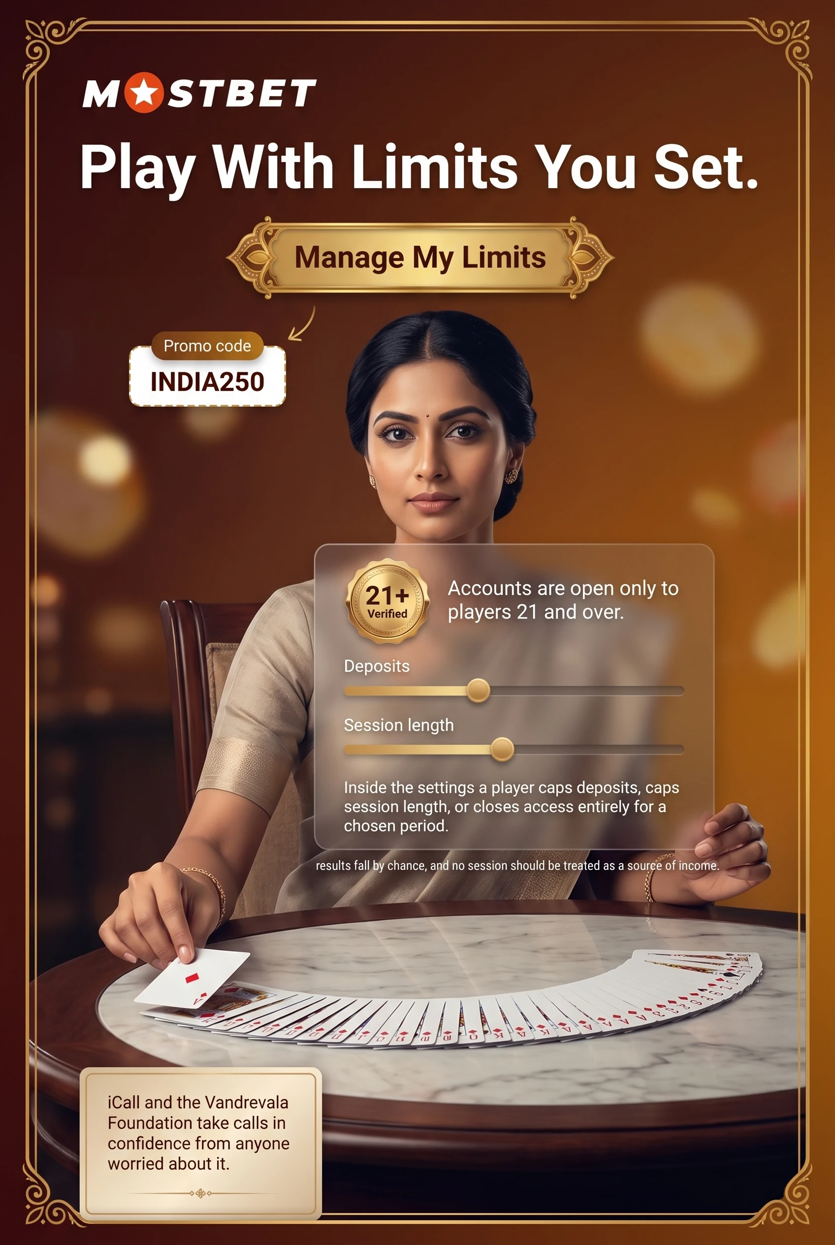 Responsible gaming settings in the Mostbet app