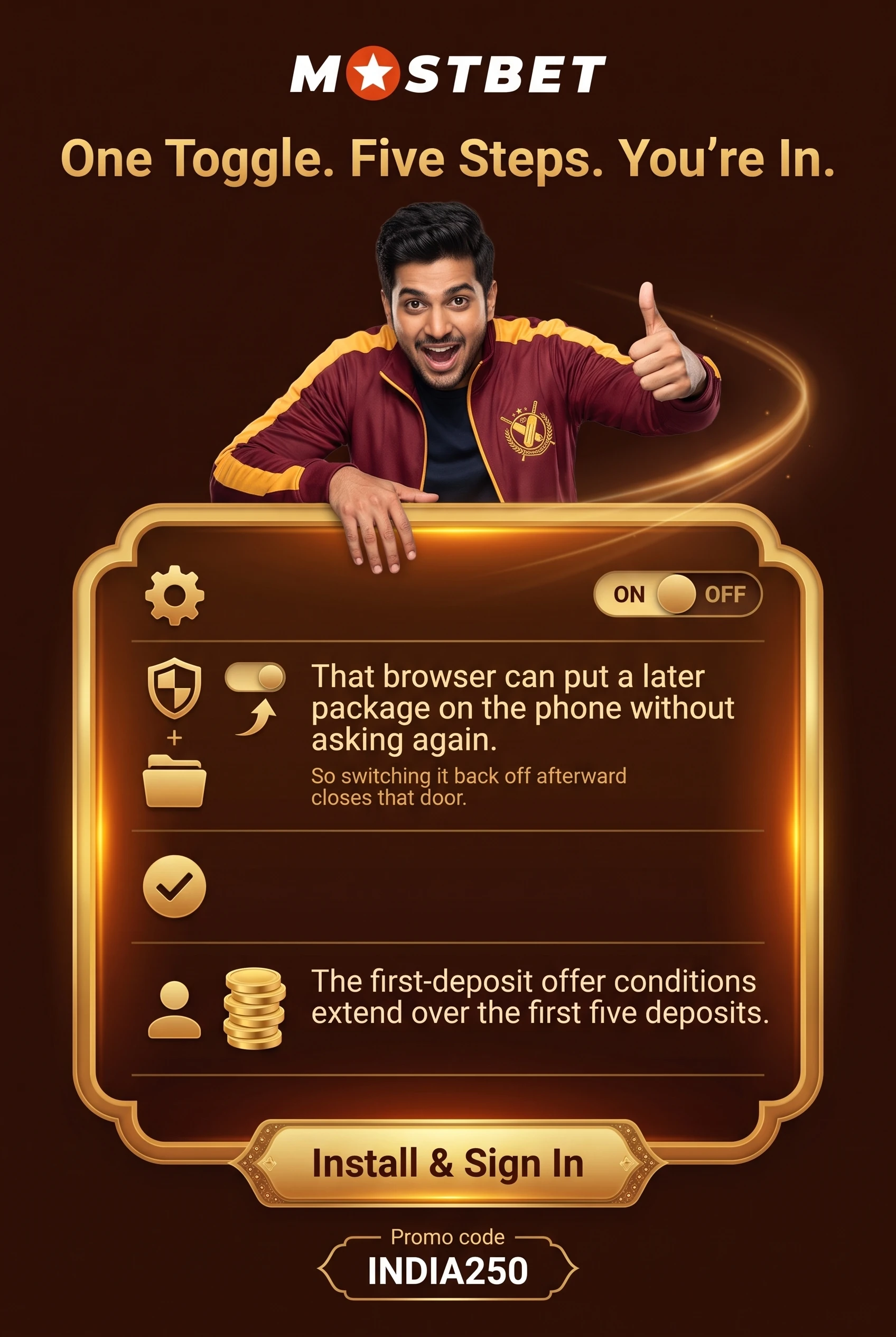 Enabling unknown sources for Mostbet Android setup