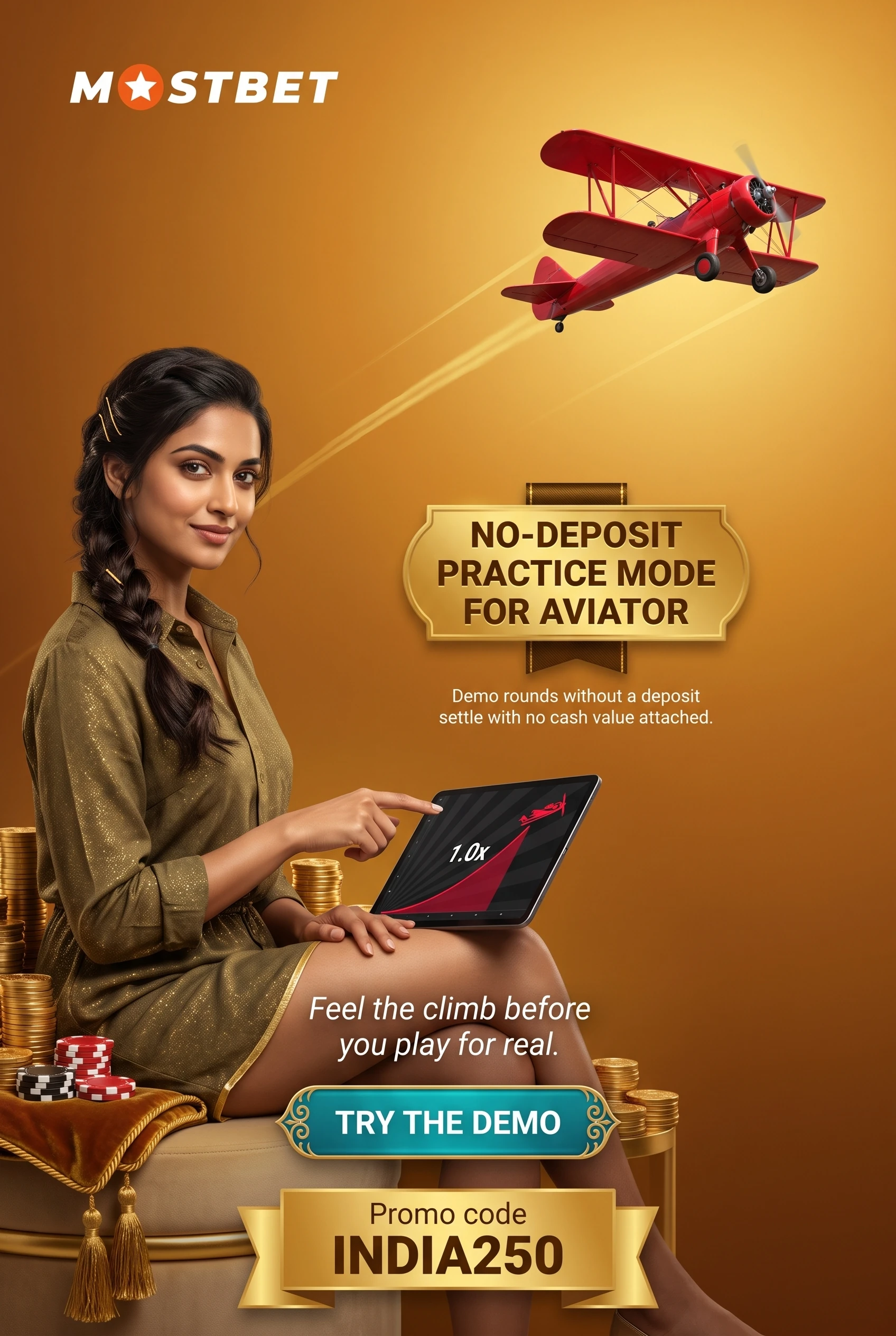 Demo mode for Aviator before making a deposit