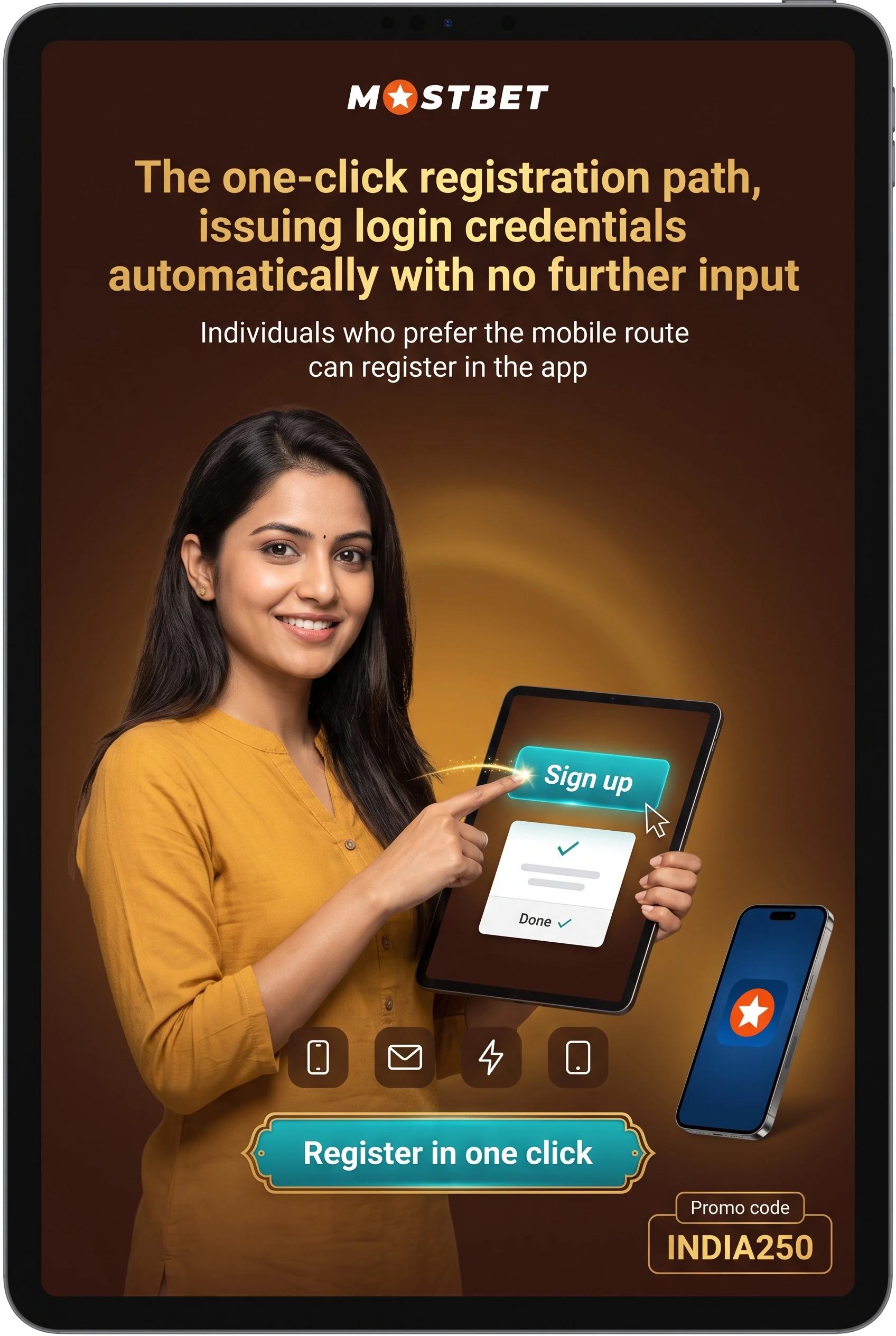 Four ways to open a Mostbet account from India