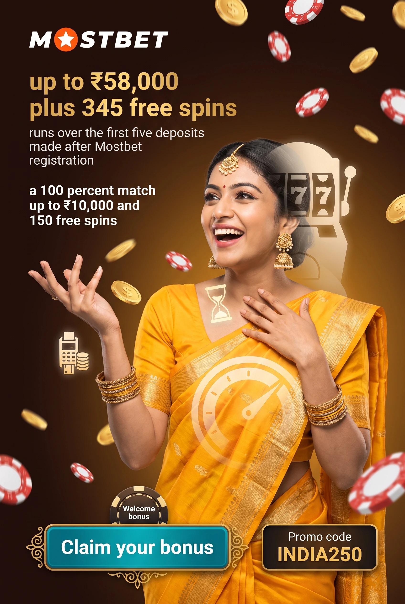 Mostbet welcome bonus on the first deposit